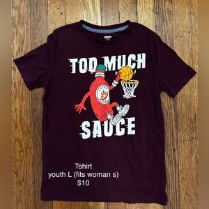 youth L (fits woman small) graphic t-shirt